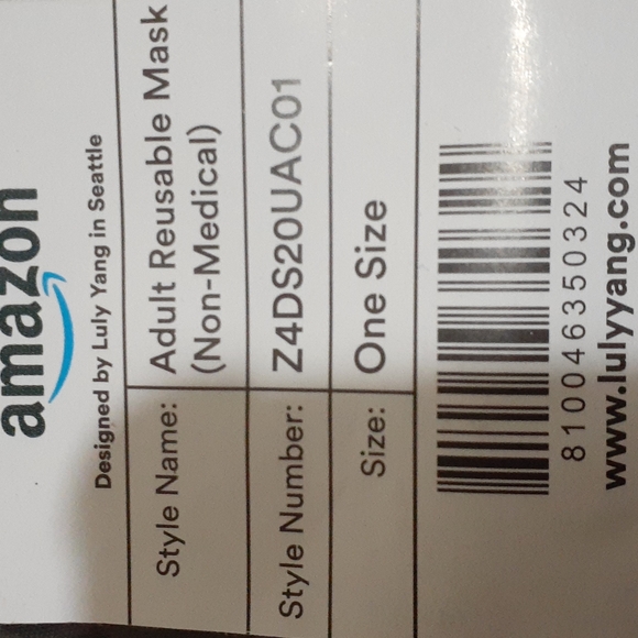 Amazon Adult reusable mask (non-medical) - Picture 5 of 5